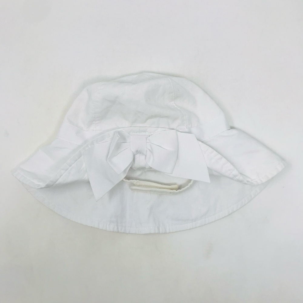 Janie and Jack Bow Front Sun Hat White Size 6-12 Months